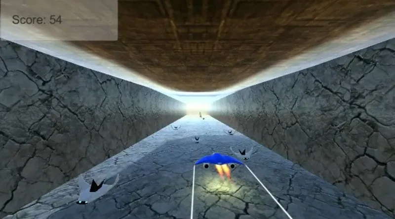 A swarm of enemies in Flying Weapon.